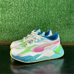 Puma Rs-X3 Wr J White Multi Color Preschool Size 11C